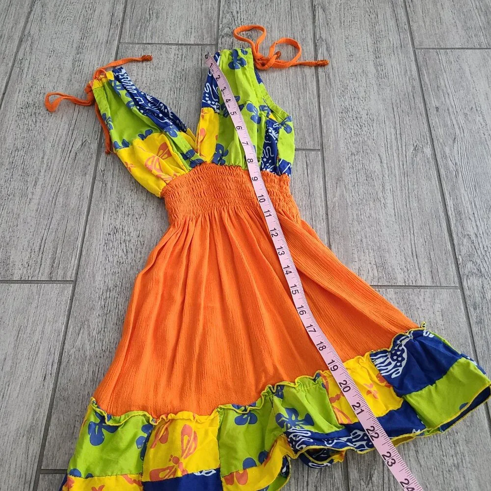Balina Girls Colorful Hawaiian Sundress Size M